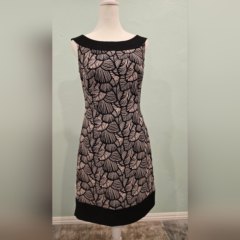 Elegant Black and White Midi Dress